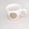 TAZA "ESKO" BLANCO Y BEIGE