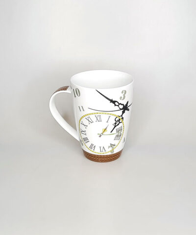 TAZA PORCELANA RELOJ