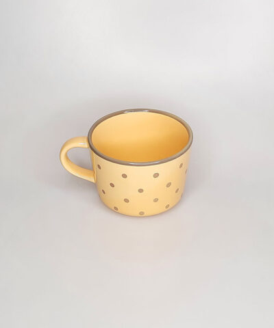 TAZA LUNARES AMARILLO Y GRIS