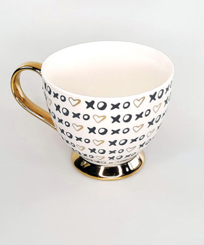 TAZA X O X O FILO DORADO