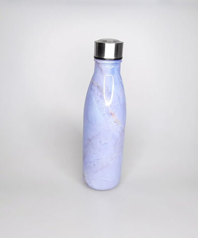 BOTELLA CRISTAL MARMOLEADO AZUL