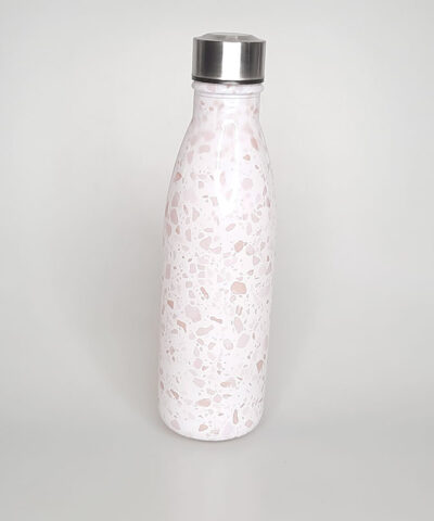 BOTELLA CRISTAL MARMOLEADA ROSA