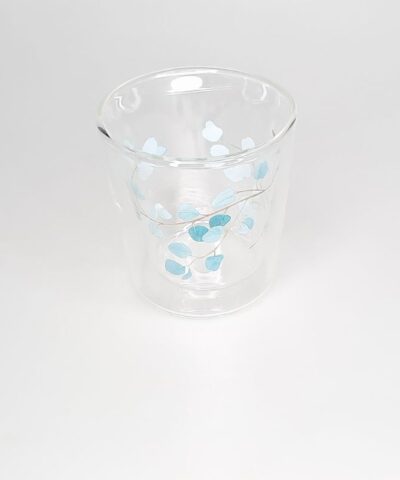 Vaso Vidrio Doble Pared Eucalipto