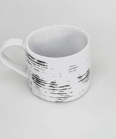 Taza Cerámica Cocida Líneas Irregulares
