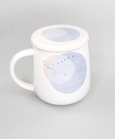 Taza Tapadera y Filtro Pájaros Azul 01