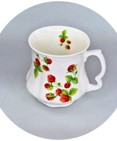 TAZA PORCELANA VICTORIANA FRESAS