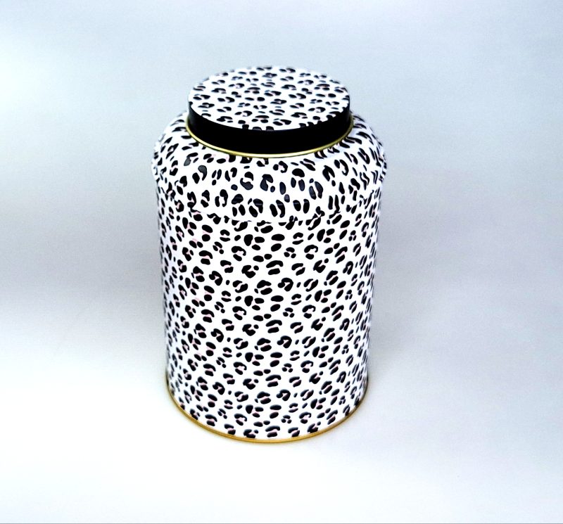 LATA ESTAMPADO LEOPARDO BLANCA 01 LATA ESTAMPADO LEOPARDO BLANCA 01