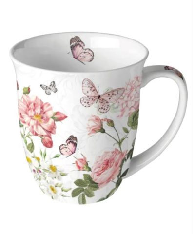 Alternative view of Taza Porcelana Peonías