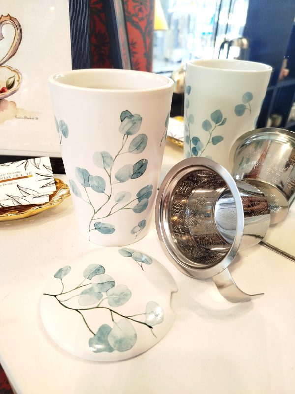 Taza con Filtro Rama Eucalipto