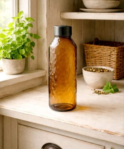 Botella de Cristal Ámbar