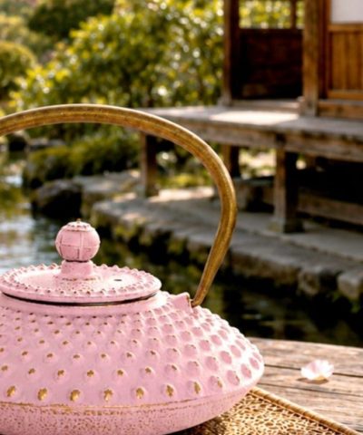 Alternative view of Tetera Hierro Chīsana Rosa